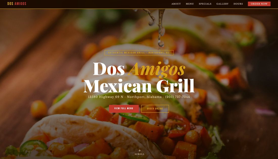 Dos Amigos Mexican Grill website