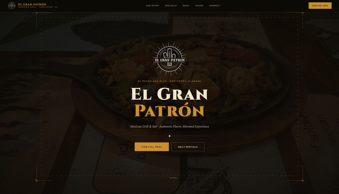 El Gran Patron Mexican Grill website